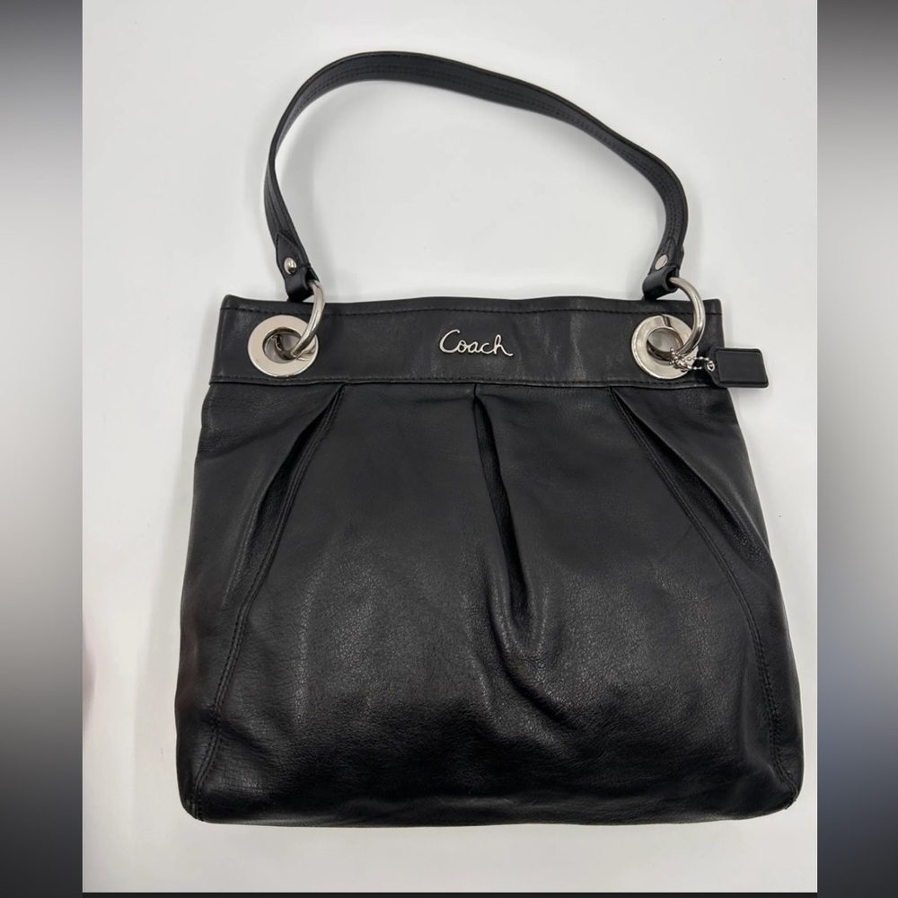 Coach  Ashley Elegant Black Leather Shoulder Bag